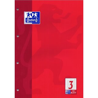 OXFORD Arbeits-Block A4 50Bl Lin3 90g