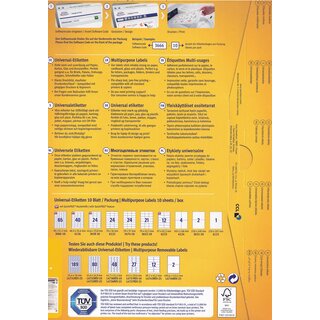 Avery Zweckform 6124 Etikett 105x148mm wei 10Blatt 40 Etiketten ultragrip