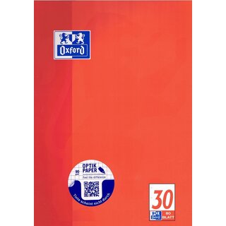 OXFORD Collegeblock Lin30 A4 80 Blatt 90 g/m gelocht blanko