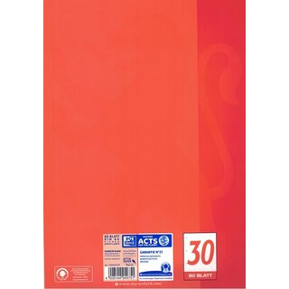 OXFORD Collegeblock Lin30 A4 80 Blatt 90 g/m gelocht blanko